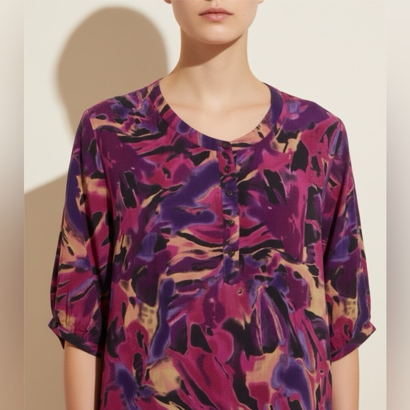 Women’s Half Sleeve Button Blouse Size Large - Picture 2 of 10